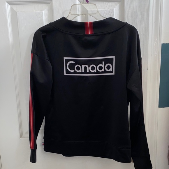 Team Canada Olympic Black V-Neck Sweater - Picture 4 of 5